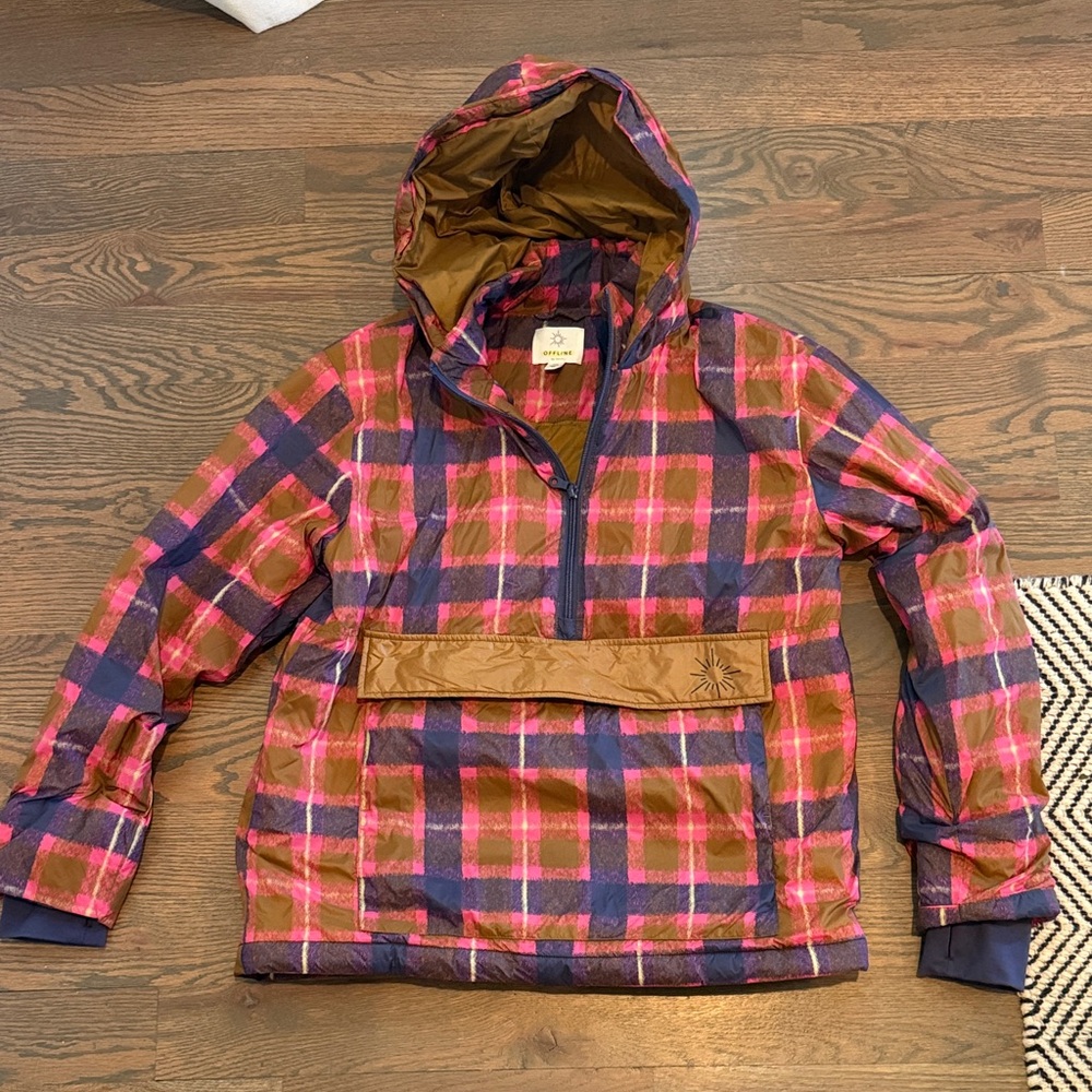 NWOT Aerie Offline windbreaker quarter zip with hood